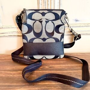 CoachBlack and Gray Crossbody Messenger